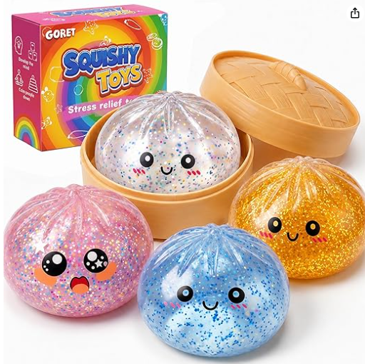 Dumpling Squishy, Colorful Dumplings Stress Balls Fidget Sensory