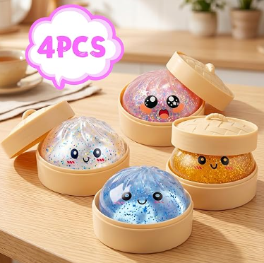 Dumpling Squishy, Colorful Dumplings Stress Balls Fidget Sensory