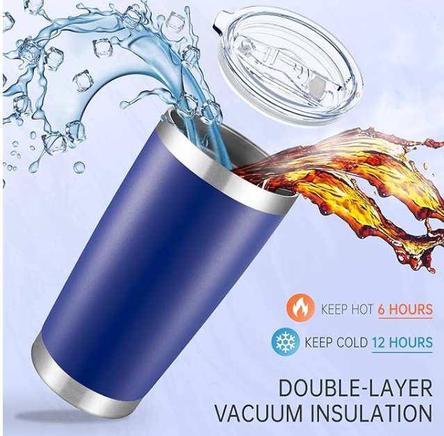 Tumblers Bulk Stainless Steel Tumbler with Lid Double Wall Vacuum Insulated Coffee Mug